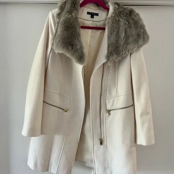 Vía spiga coat with fur collar - Picture 4 of 6